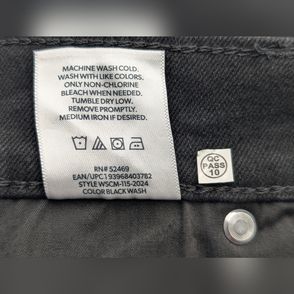 NWT Member's Mark Size 36x30 Men's Black Jeans 98% Cotton 2% Spandex - Picture 14 of 16